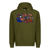 Army Green red white and boom Premium Hoodie - Artiststas
