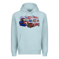 Blue Mist red white and boom Premium Hoodie - Artiststas