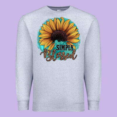 Simply Blessed Premium Sweatshirt Designed By Jahusdesignshop
