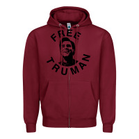 Burgundy free truman Zipper Hoodie - baoMotion