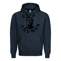 Navy free truman Zipper Hoodie - baoMotion