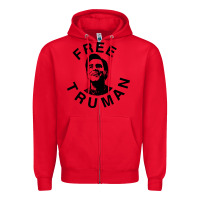 Red free truman Zipper Hoodie - baoMotion
