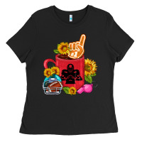 Black Western Football Coffee cup Ladies Tee - FaDigitalArtStudio