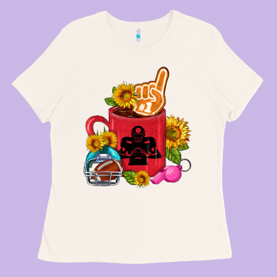 Western Football Coffee Cup Ladies Tee Designed By Fadigitalartstudio