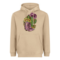 Mushroom Pink Cowboy Boots Heavyweight Hoodie - JahusDesignShop