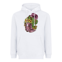 White Pink Cowboy Boots Heavyweight Hoodie - JahusDesignShop