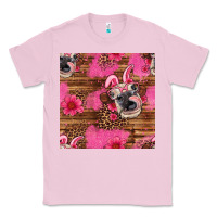 Bubblegum Pink easter heifer with bunny ears seamless pattern Classic Tee - Artiststas