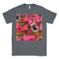 Charcoal Heather easter heifer with bunny ears seamless pattern Classic Tee - Artiststas