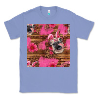 Colony Blue easter heifer with bunny ears seamless pattern Classic Tee - Artiststas