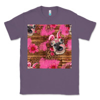 Lavender easter heifer with bunny ears seamless pattern Classic Tee - Artiststas