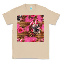 Mushroom easter heifer with bunny ears seamless pattern Classic Tee - Artiststas