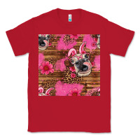 Red easter heifer with bunny ears seamless pattern Classic Tee - Artiststas
