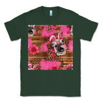 Sports Green easter heifer with bunny ears seamless pattern Classic Tee - Artiststas