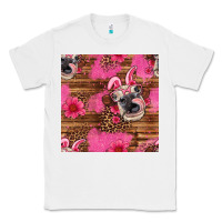 White easter heifer with bunny ears seamless pattern Classic Tee - Artiststas