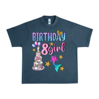 Midnight Navy birthday girl 8 Urban Heavy Tee - BundleAndBundleShop