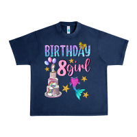 Navy birthday girl 8 Urban Heavy Tee - BundleAndBundleShop