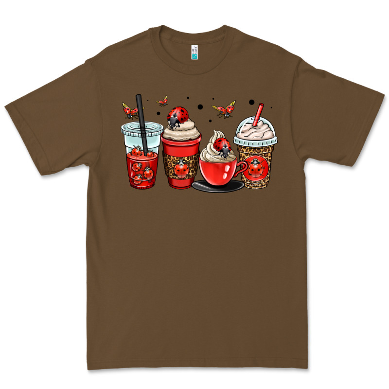 Ladybug Coffee Cups Premium Tee by OliviaCreatesArt | Teevron