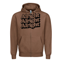 Chestnut alright alright alright Zipper Hoodie - baoMotion