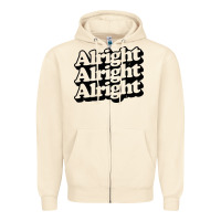 Sandshell alright alright alright Zipper Hoodie - baoMotion