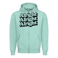 Seafoam alright alright alright Zipper Hoodie - baoMotion