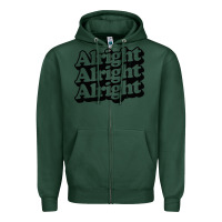 Sports Green alright alright alright Zipper Hoodie - baoMotion