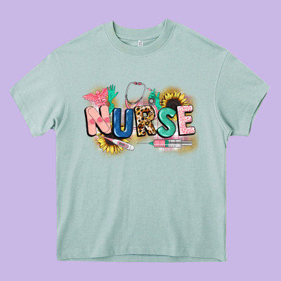 Nurse Heavy Core Tee Designed By Cowgirlartshop