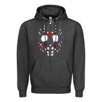 Charcoal Heather mask halloween Zipper Hoodie - baoMotion