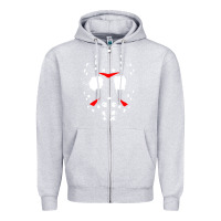 Heather Grey mask halloween Zipper Hoodie - baoMotion