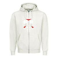Oatmeal Heather mask halloween Zipper Hoodie - baoMotion