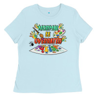 Baby Blue Normal is overrated Ladies Tee - FaDigitalArtStudio