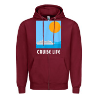 Burgundy cruise life design travel & cruise wear t shirt Zipper Hoodie - baoMotion