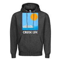 Charcoal Heather cruise life design travel & cruise wear t shirt Zipper Hoodie - baoMotion