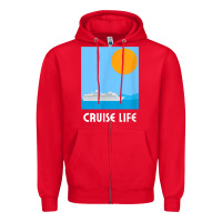 Red cruise life design travel & cruise wear t shirt Zipper Hoodie - baoMotion