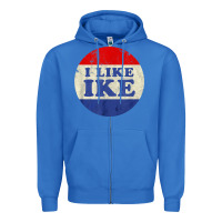 True Royal i like ike political button vintage distressed Zipper Hoodie - baoMotion