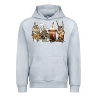 Heather Grey skeleton coffee Urban Hoodie - Jasminsmagicworld
