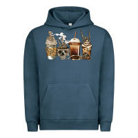 Pigment Midnight Navy skeleton coffee Urban Hoodie - Jasminsmagicworld