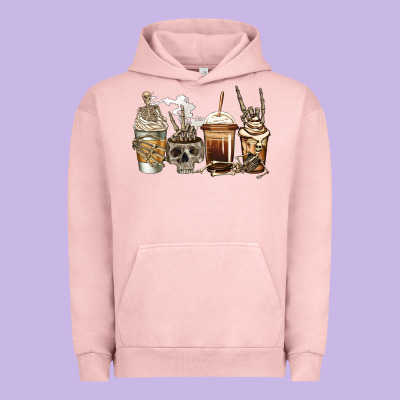 Skeleton Coffee Urban Hoodie Designed By Jasminsmagicworld