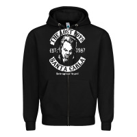 Black santa carla est 1987 Zipper Hoodie - baoMotion