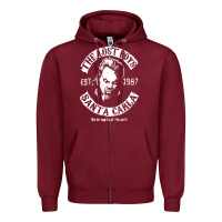 Burgundy santa carla est 1987 Zipper Hoodie - baoMotion