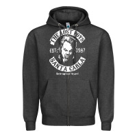 Charcoal Heather santa carla est 1987 Zipper Hoodie - baoMotion