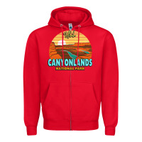 Red Canyonlands Moab Utah National Park Nature Outdoor Lovers Zipper Hoodie - baoMotion