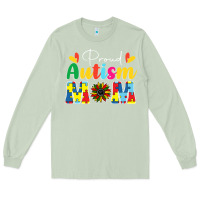 Matcha Proud Autism Mom sunflower Long Sleeve Tee - CowhideDigitalArt