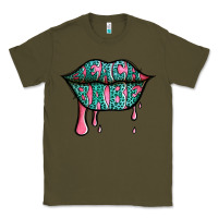 Army Green beach babe leopard lips Classic Tee - Jasminsmagicworld