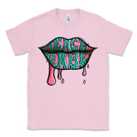 Bubblegum Pink beach babe leopard lips Classic Tee - Jasminsmagicworld