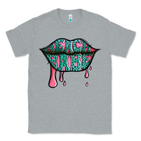 Heather Grey beach babe leopard lips Classic Tee - Jasminsmagicworld