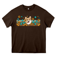 Chocolate Brown western corgi dog Heavy Core Tee - Jasminsmagicworld