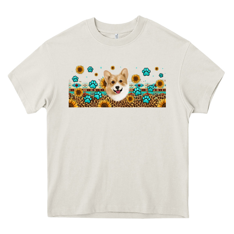 Western Corgi Dog Heavy Core Tee by Jasminsmagicworld | Teevron