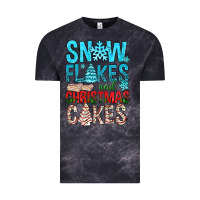 Cloud Black Snow Flakes aAd Christmas Cakes Vintage Tee - BundleAndBundleShop