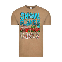 Vintage Coffee Snow Flakes aAd Christmas Cakes Vintage Tee - BundleAndBundleShop