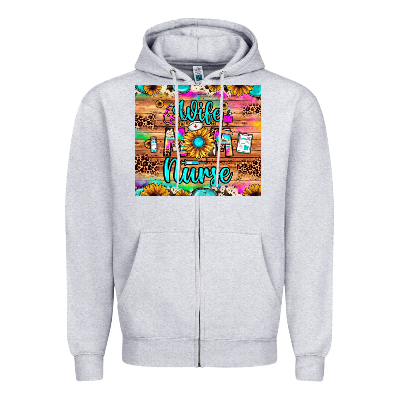 Wife Mom Nurse Zipper Hoodie by JahusDesignShop | Teevron